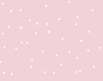 Dots Geometric dotted small white dots on light pink + optionally cotton, sweat, jersey, muslin