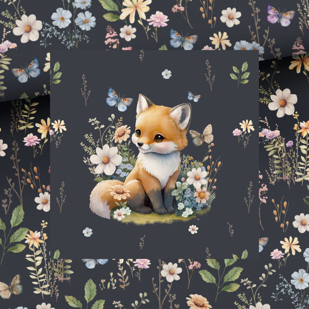 The Fox Stoffpaket Quilt Optional Sweat Fabric French Terry Summer