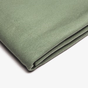 Uni Wintersweat sweat fabric plain cuddly green olive green from 25 cm