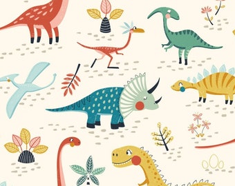 Optional sweat fabric French Terry or jersey cotton jersey dinosaur T-Rex Dino from 50 cm
