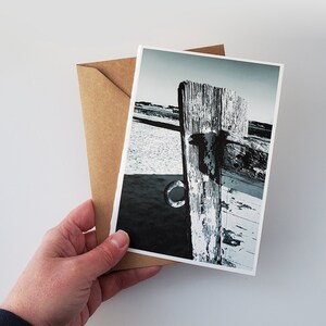 Tarjetas de felicitación de fotografía en blanco y negro, regalo de pescador, papelería de bellas artes, regalos de graduación, regalo de agradecimiento al maestro