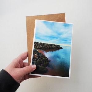 Plage colorée au lever du soleil photographie cartes de voeux, cartes de correspondance Nature, fine art stationnaire, cadeaux de graduation, cadeau d'appréciation de l'enseignant
