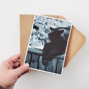 Carte d'anniversaire ours brun pour femme, cartes de Saint-Valentin, jeu de mots, carte de voeux d'anniversaire, idée cadeau Noël pour maman, cadeau de vacances