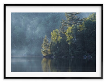 Fog Landscape Photography Prints, Lake Wall Art Photography, Moody Fine Art Photography Christmas Gift, Gift Idea for Mom, Holiday Gift