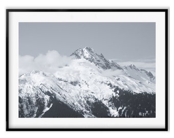 Mountain Landscape Photography Prints, Black and White Photography Decor, Christmas Gift, Gift Idea for Mom, Holiday Gift for Dad