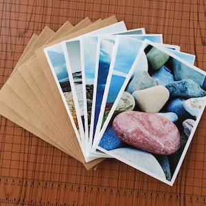 Cartes de vœux de photographie de paysage, ensemble de 6 cartes de nature vierges, nature stationnaire, cadeaux de graduation des beaux-arts, cadeau d'appréciation des enseignants