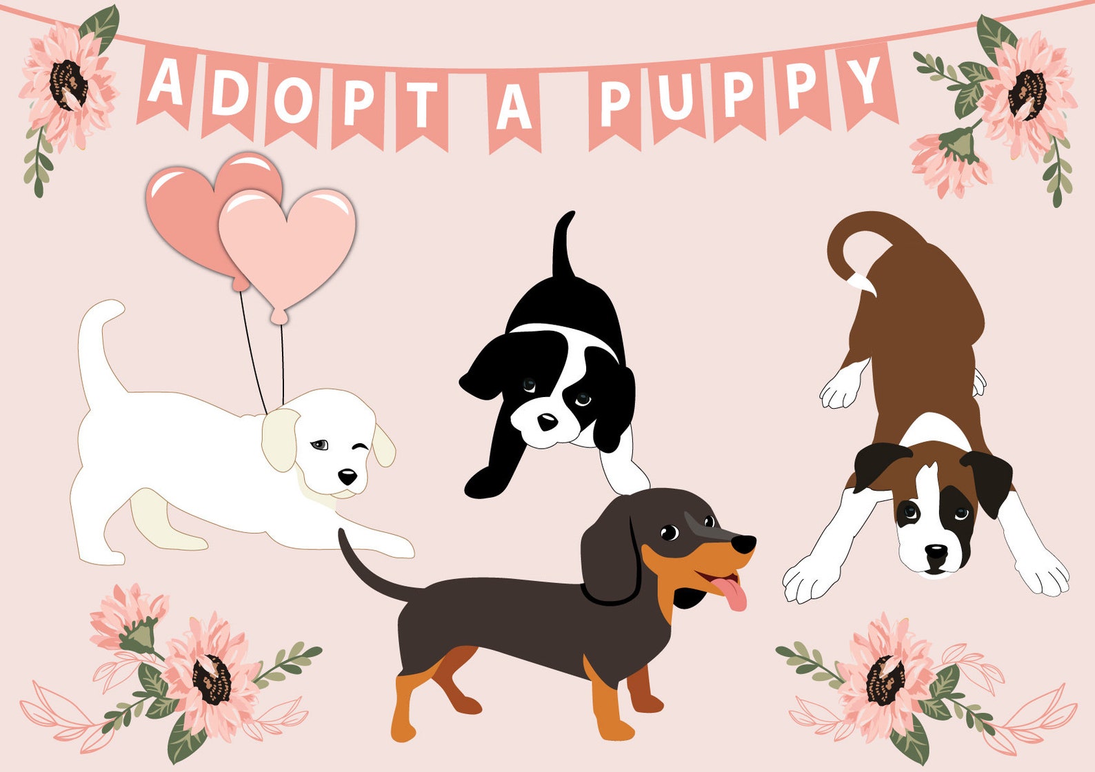 Lets Pawty Adoption Certificate 8.5x11 Puppy Party, Instant Download ...