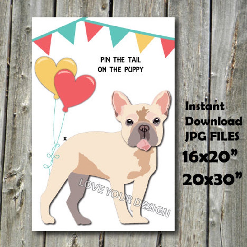 GAME PIN the TAIL French Bulldog Puppy Game for Birthday Etsy