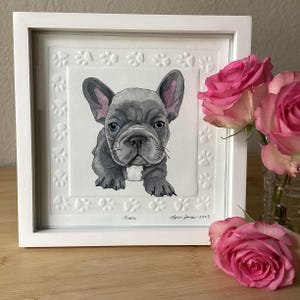 Hand Painted French Bulldog Portrait: Custom Watercolor Dog Memorial Art