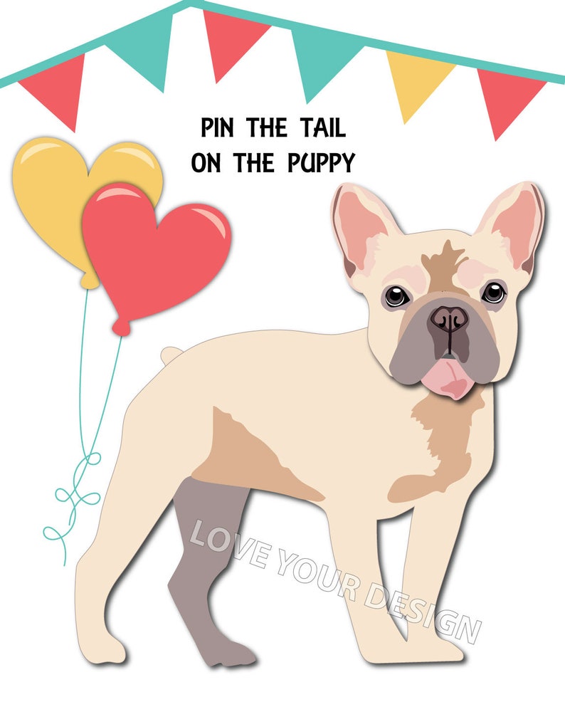 GAME PIN the TAIL French Bulldog Puppy Game for Birthday Etsy