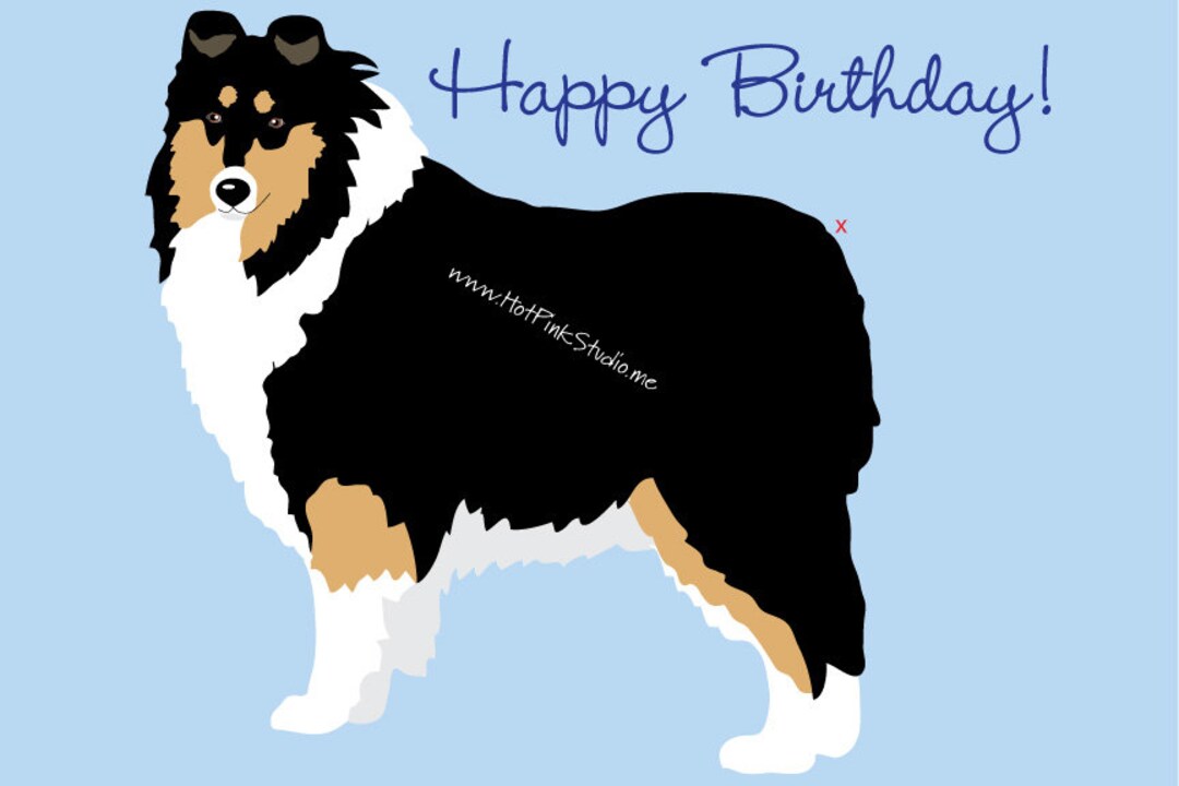 COLLIE DOG GAME Pin the Tail on the Dog Happy Birthday Party Game