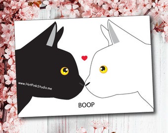 CAT Card, Fathers day card, Cat birthday card, Cat Lover, Boop card, Wife love card, Valentine's day card for him