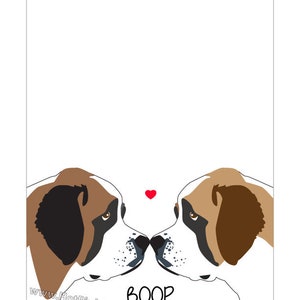 CARD St. Bernard Dog, Anniversary Card, Dog Love Card, Anniversary card for husband, dog lover card for her image 2