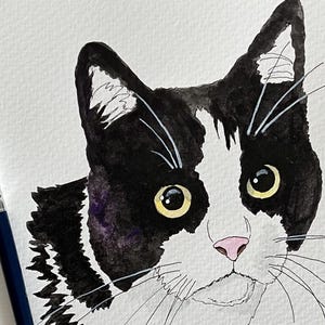 Custom cat portrait Custom pet portrait Cat portrait Cat memorial Portrait from photo Custom cat painting Cat lover gift Pet loss gift