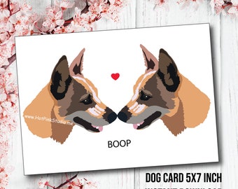 CARD Red Australian Cattle Dog, Anniversary Card, Dog Love Card, Anniversary card for husband, dog lover card for her