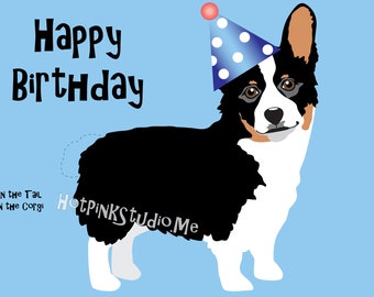 GAME PIN the TAIL on the Corgi Dog Birthday Party Game - Printable diy game - Party Banner - Dog Party Decor