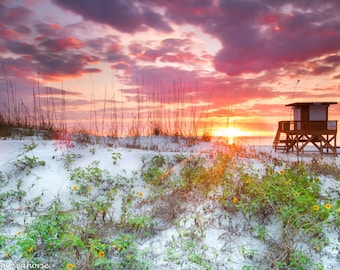 Beach Photography, Gulf Coast Sunset, Beach Decor, Florida Beach Sunset, Coastal Wall Art, Tropical Decor, Ocean Decor, Florida Photography
