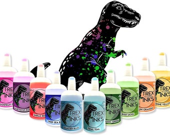 T-Rex Inks EXTRA LARGE Premium Alcohol Ink for Epoxy Resin Supplies, Ink Painting, Resin Dye, Resin Art- Jurassic Sized 4oz Bottle