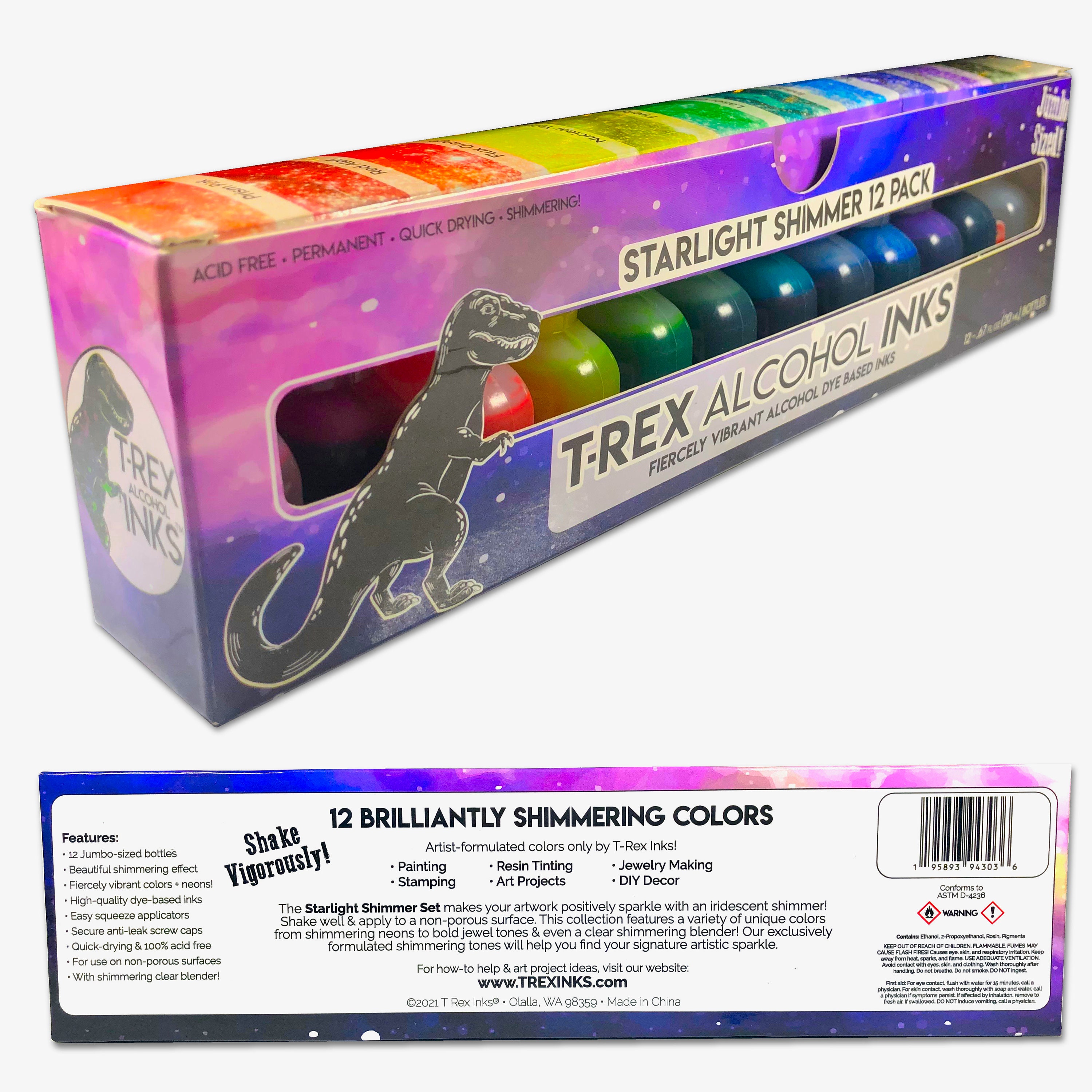 12 SPARKLING Shimmer Alcohol Ink Set Explosively Bright Etsy