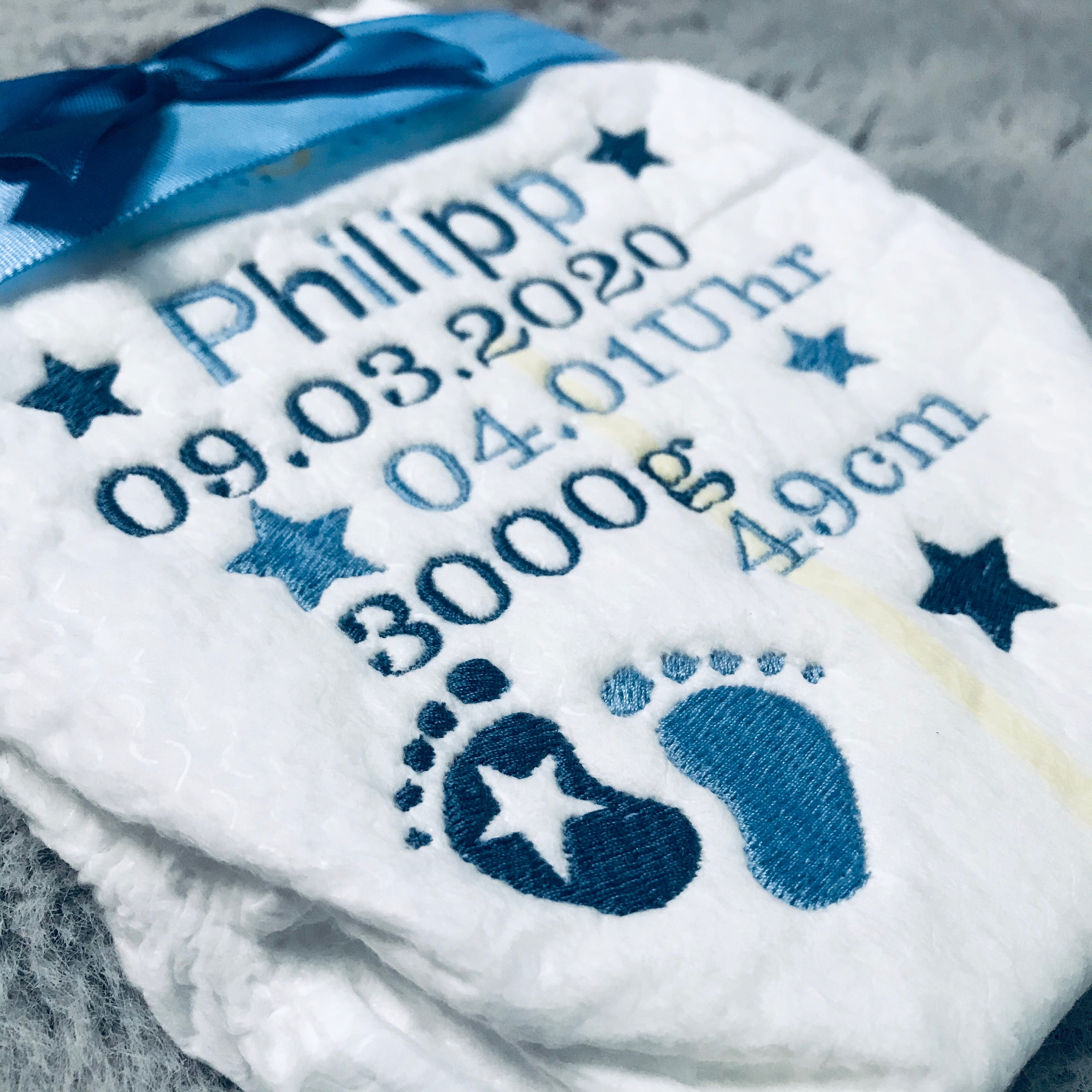 Personalisierter Windel-Rahmen Für Mädchen – Mit Swarovski Kristallen, Made In Germany