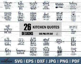 Kitchen Sayings Svg Etsy