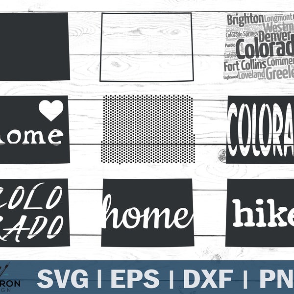 Colorado State SVG | Colorado Outline SVG | Cut Files | DXF files | commercial use | vector | cricut | clip art | silhouette | State shape