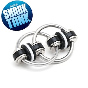 FIDGETLAND Stephie - As Seen on Shark Tank - ADHD/ADD, Stress & Anxiety, Bike Chain Fidget, Classroom Approved | Solid Rings | Size M …