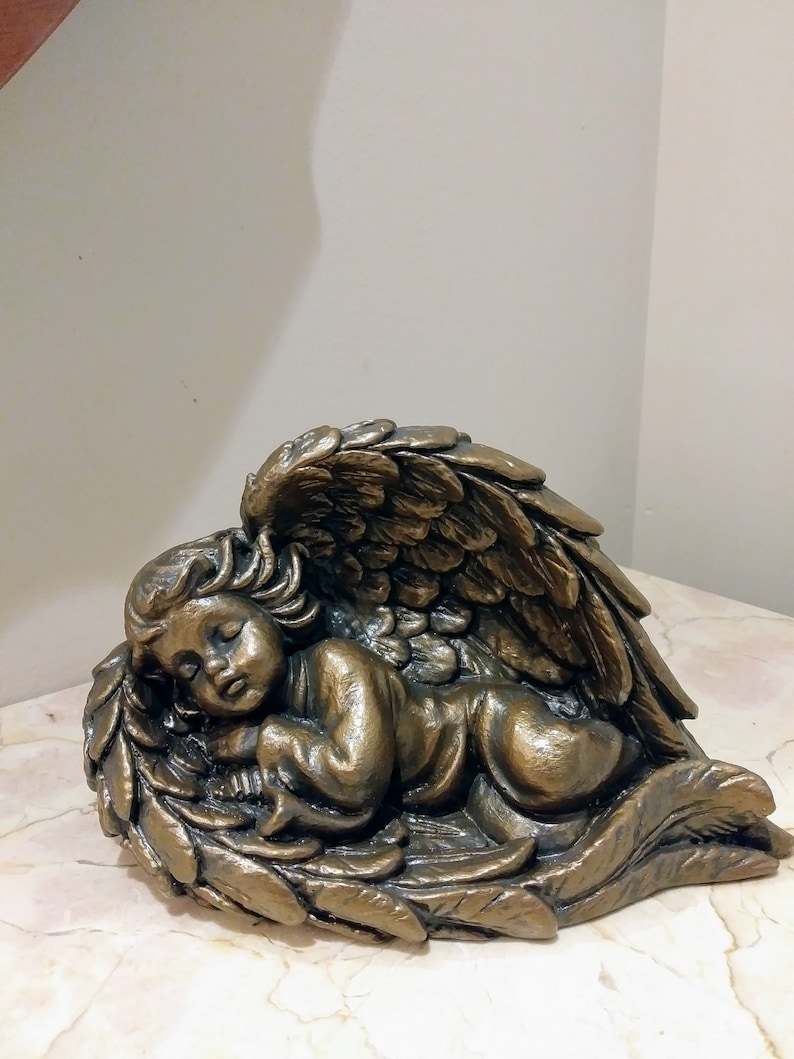 Sleeping Angel Statue & Statuette Sleeping Cherub Figurine Etsy