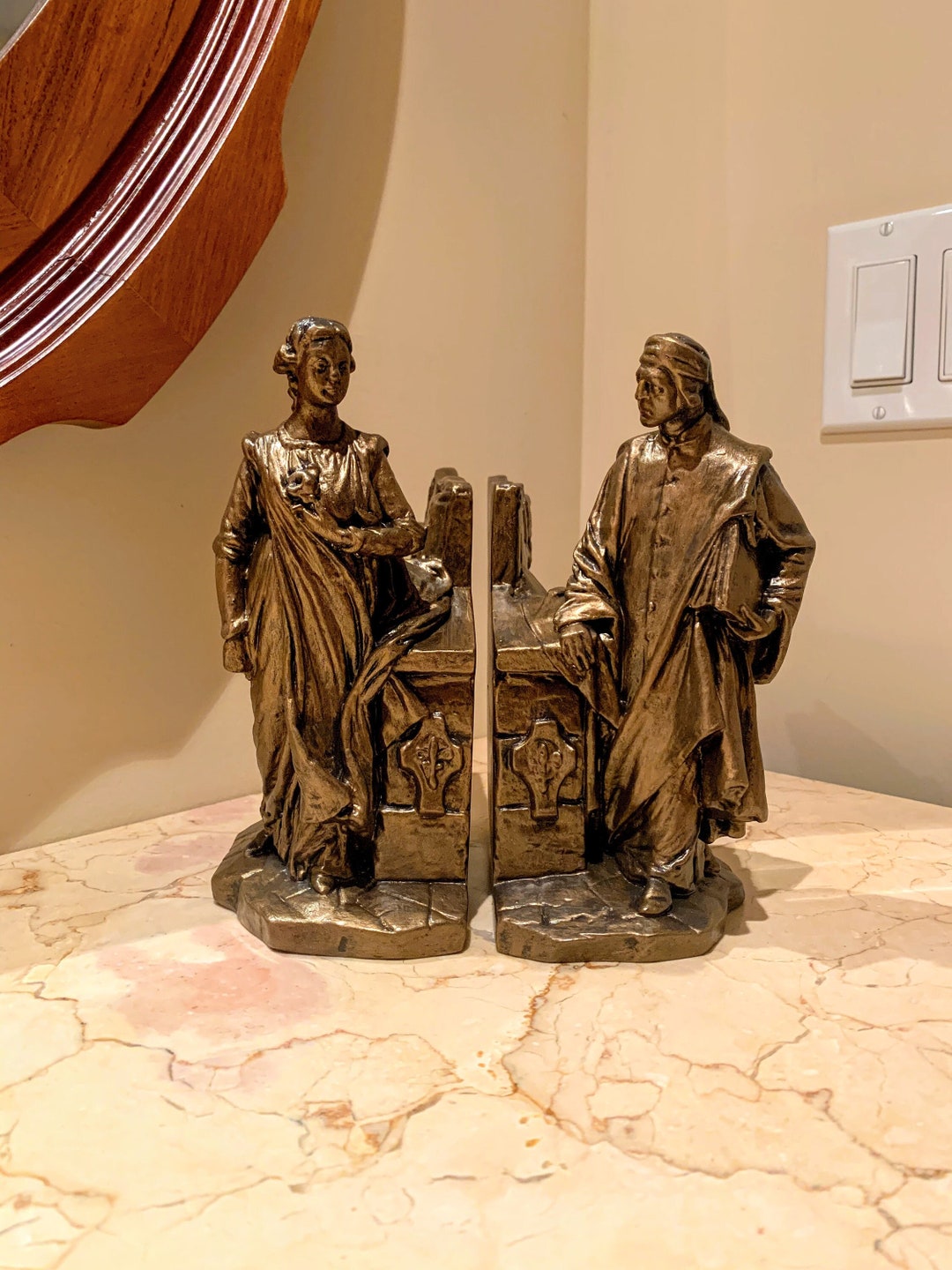 Bookends Dante & Beatrice Bookholders Dante and Beatrice Etsy