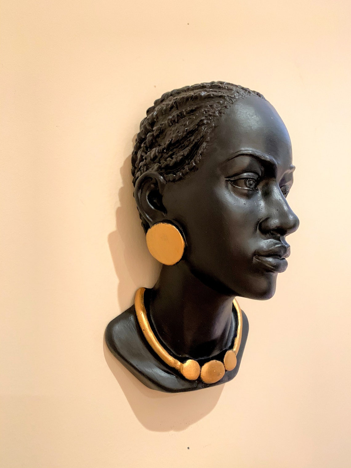 African Queen Wall Statue African Woman Wall Decor African Etsy