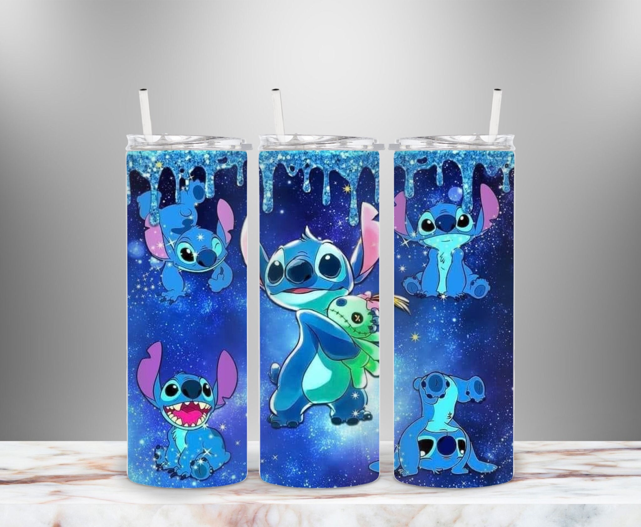 Disney Halloween Stitch Tumbler with Straw Eco Bamboo Reusable Cup - NEW