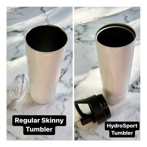 Custom Bubbles Kids Personalized 20 oz Skinny Tumbler Coffee Cup Reusable Water Bottle image 2