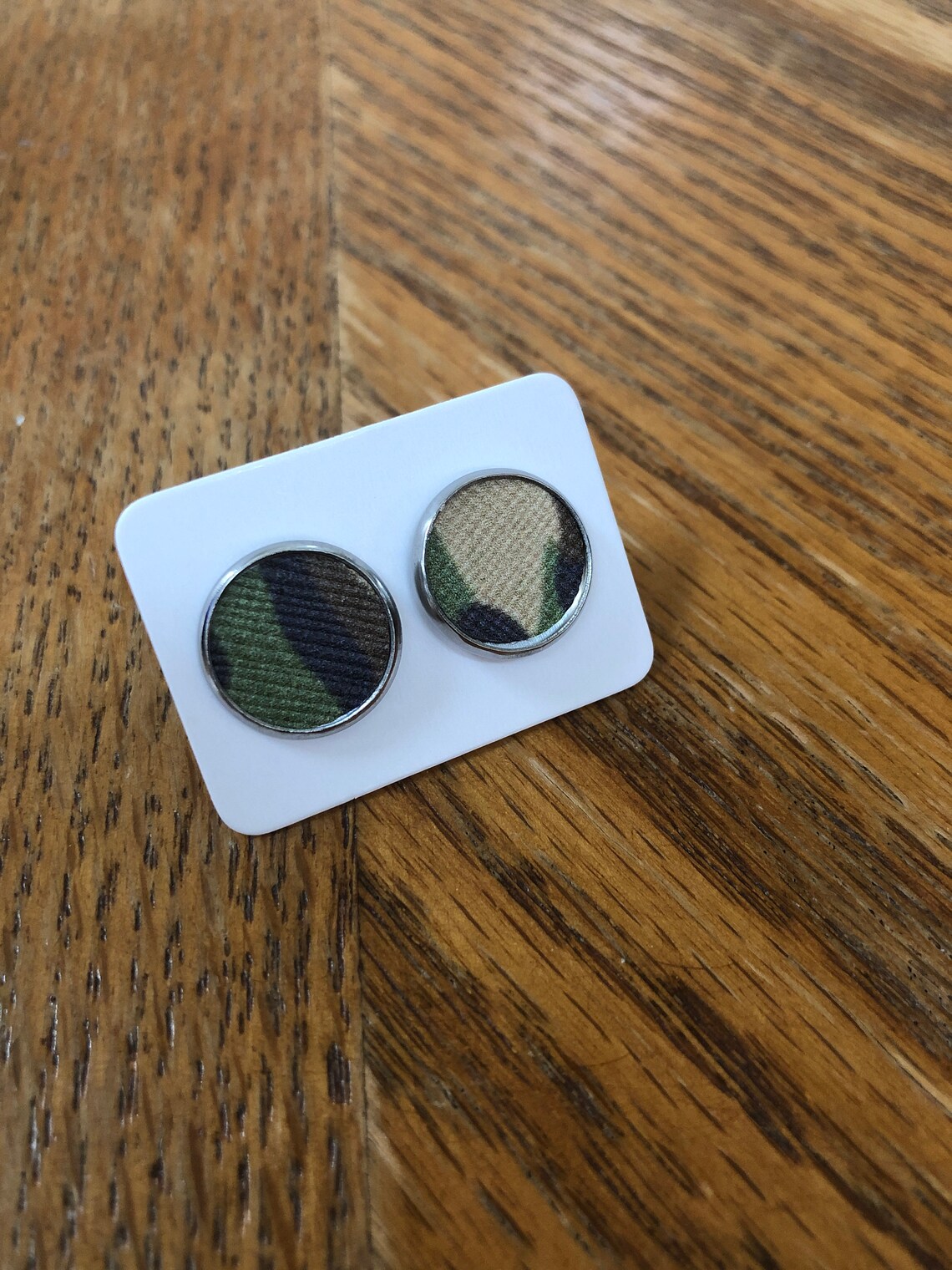 Army Print Stud earrings Etsy