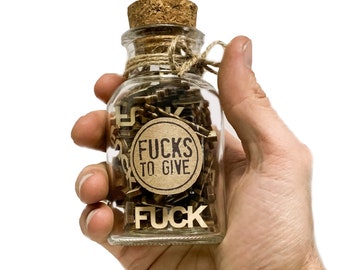 Small Jar of Fucks Gift Jar (5oz) - Office Gag Gift Funny Product