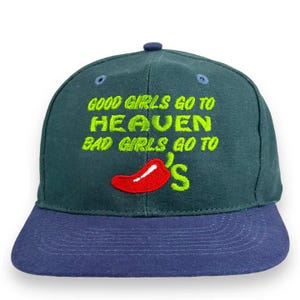 “Good Girls Go to Heaven, Bad Girls Go to Chilis” Trucker Hat Leopard SnapBack Good Girls Go To Heaven Bad Girls Go To Chilis Funny Hat  main image 2