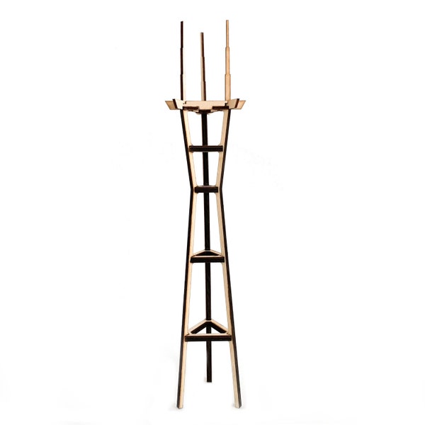 Tall San Francisco Sutro Tower Model Kit - Art Decoration for Desks, Bedrooms, Office Decor