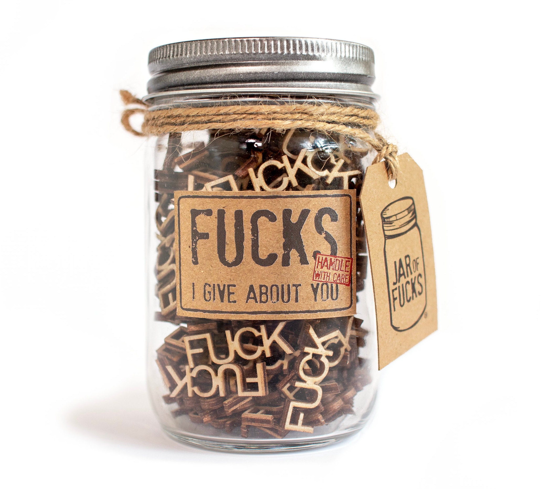 Jar of Fucks (12oz) Gift Jar - for Valentine's Day, Birthdays, An…