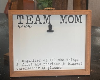 Team Mom Gift Team Mom Frame End of Season Gift Coach Gift