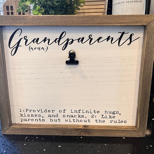 Grandparent Photo Frame / Grandma Grandpa Picture Holder / Etsy