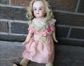 Antique Bisque Head Doll Made in Germany 390  For Part or Repair