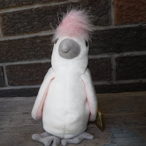 Vintage TY Beanie Babies  1997 Retired &quot; Kuku&quot; The Cockatoo Bird