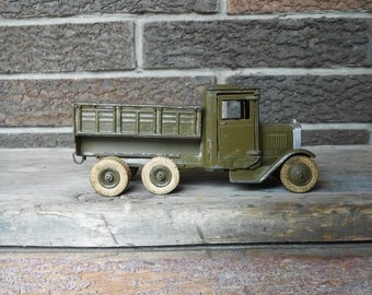 Camion Militaire Britains 1335 D'avant-guerre, 6 Roues, Bascule, Dans Sa Boîte D'origine, Collection