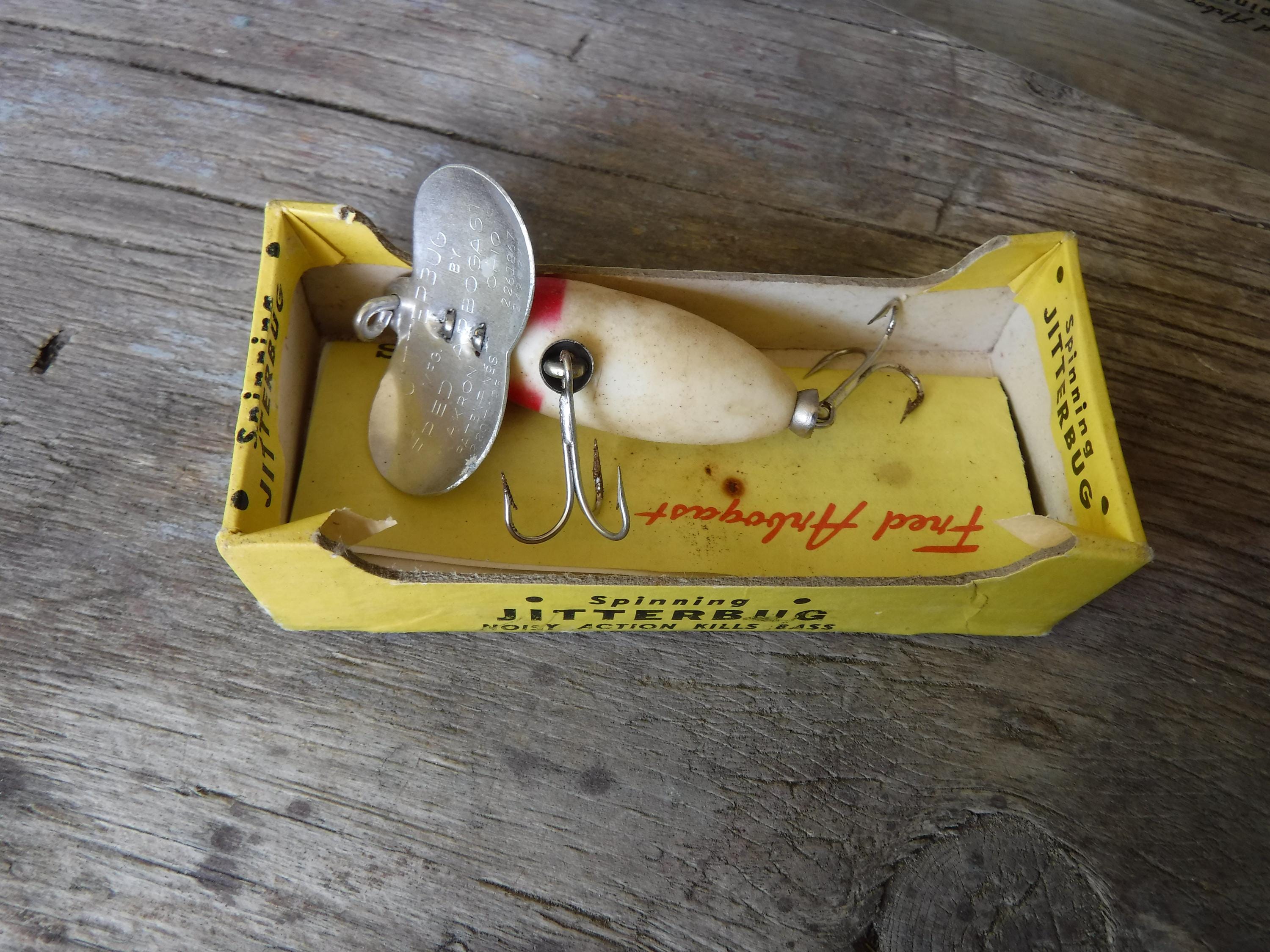 Vintage Fred Arbogast Spinning Jitterbug Fishing Lure 1/4 Oz