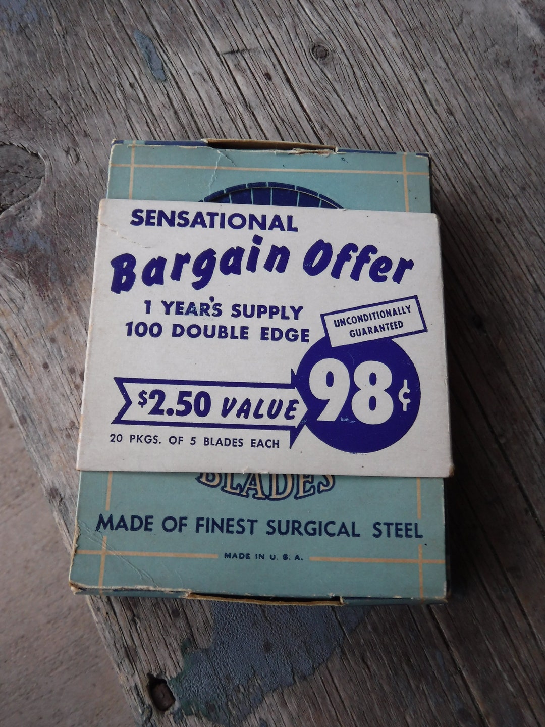 Vintage Smith Double Edge Store Display Box Razor Blades - Etsy