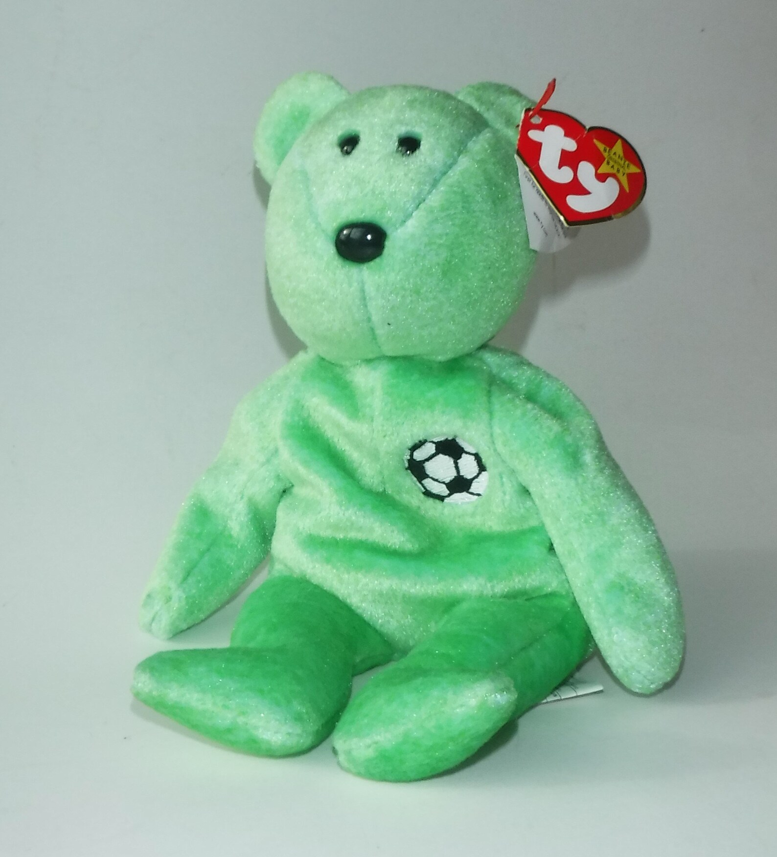 TY Beanie Babies Green Kicks Soccer Bear Etsy UK
