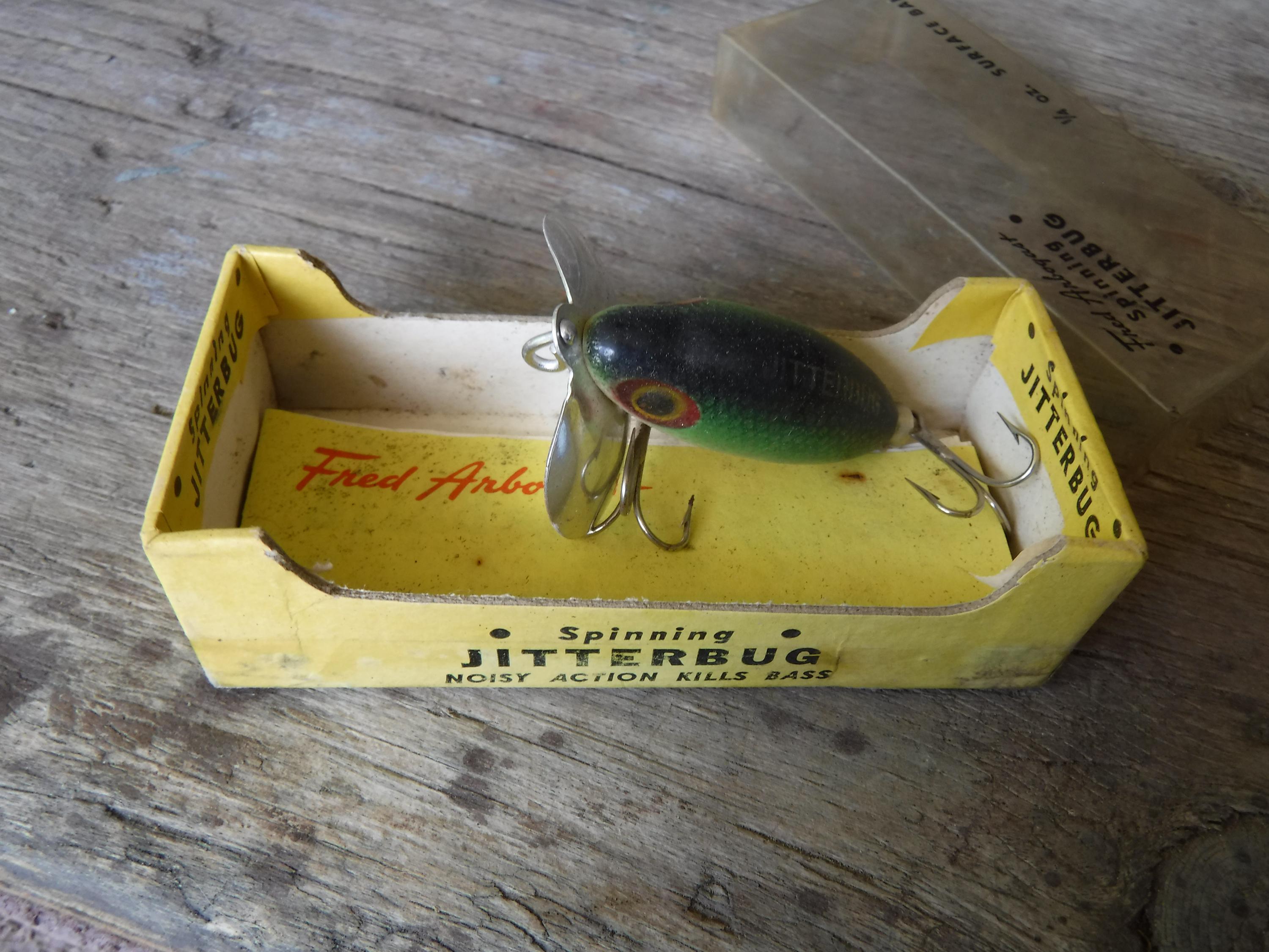 Leurre de pêche Fred Arbogast vintage 1/4 oz Jitterbug neuf