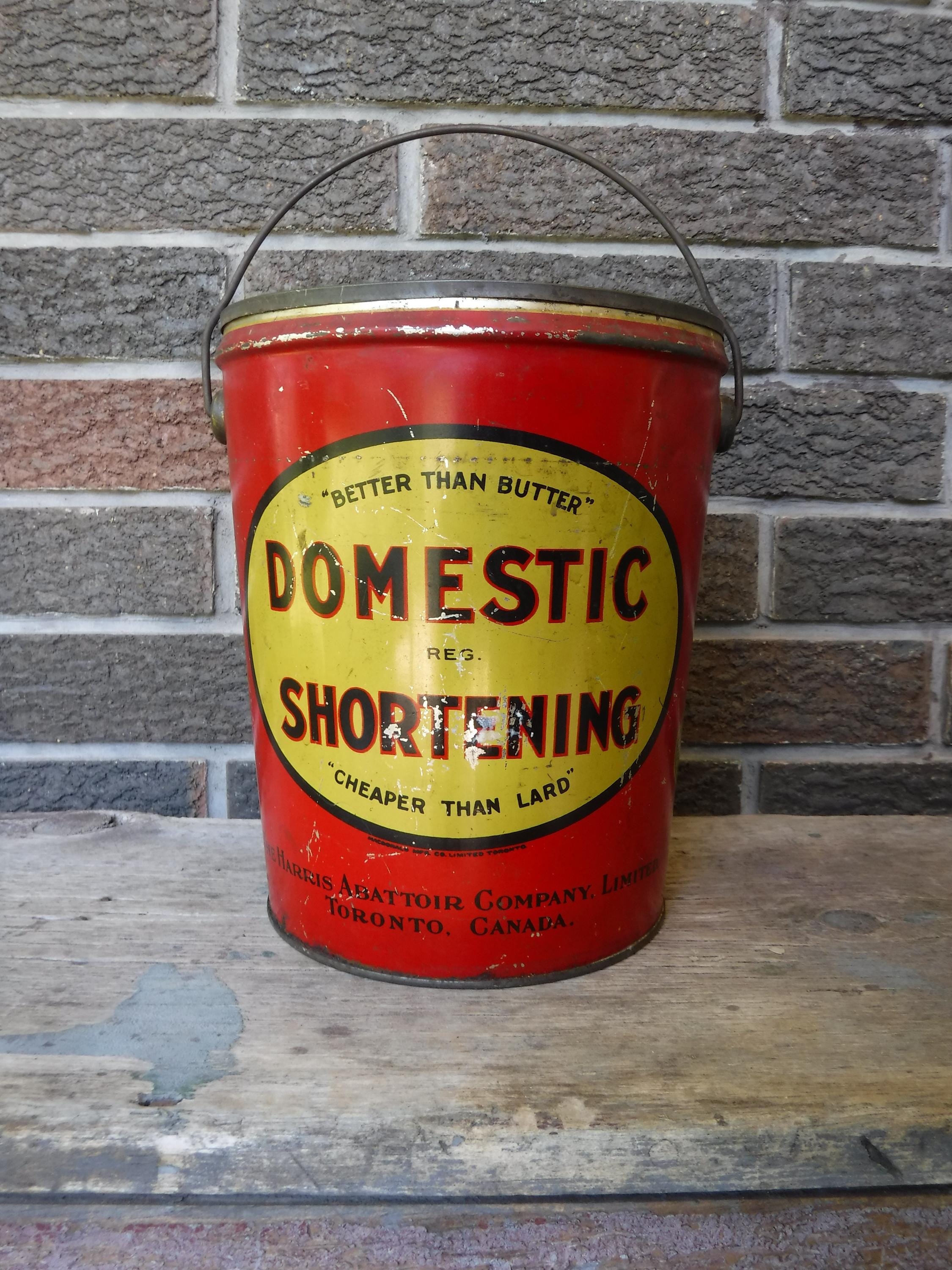 Vintage Shortening Tin - Etsy Norway