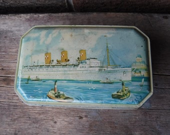 Rare Canadian Pacific Empress of Scotland Bensons Toffee Tin