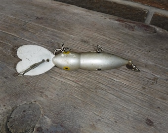 Vintage Texas Whopper Stopper Hellbender White Fishing Lure