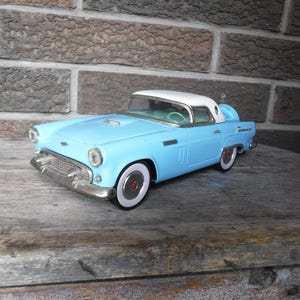 Vintage Leadworks Japan Ford Thunderbird Tin Friction Toy Car
